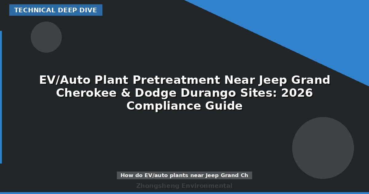 EV/Auto Plant Pretreatment Near Jeep Grand Cherokee & Dodge Durango Sites: 2026 Compliance Guide