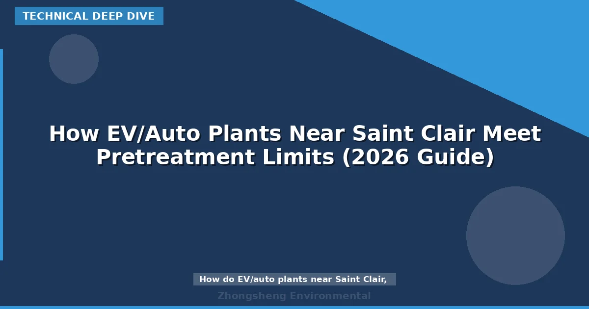 How EV/Auto Plants Near Saint Clair Meet Pretreatment Limits (2026 Guide)
