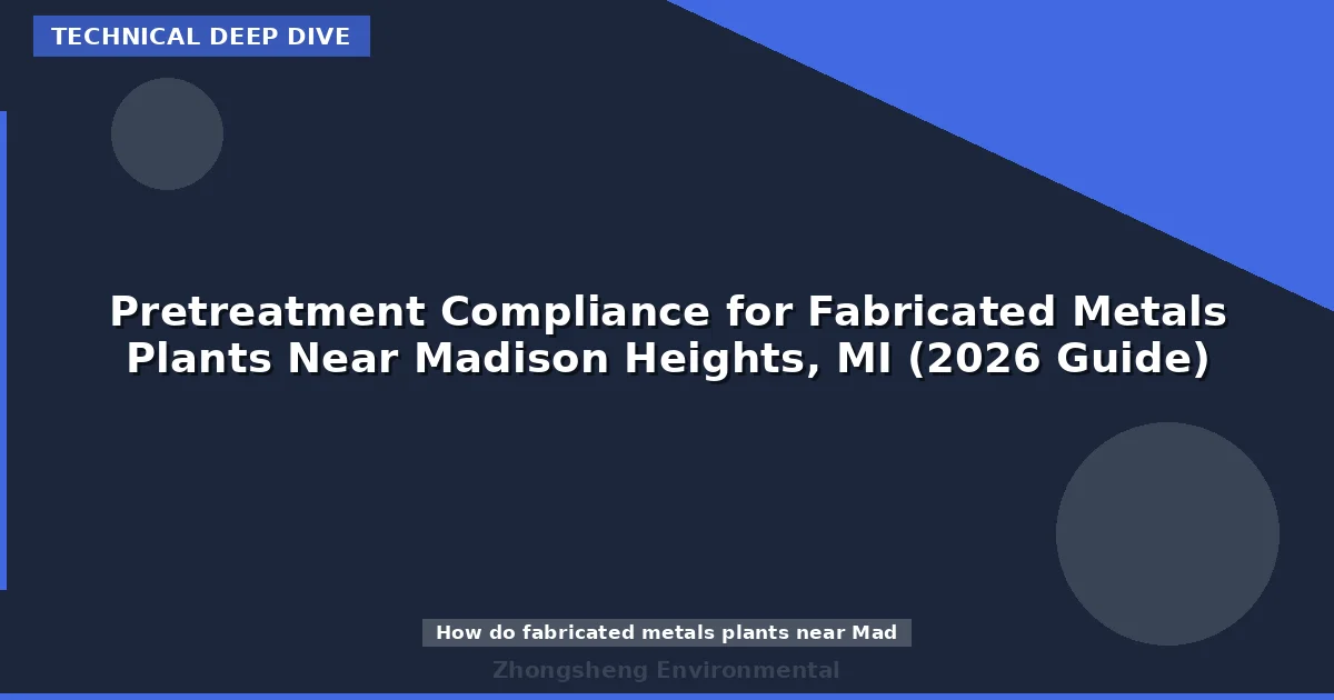 Pretreatment Compliance for Fabricated Metals Plants Near Madison Heights, MI (2026 Guide)
