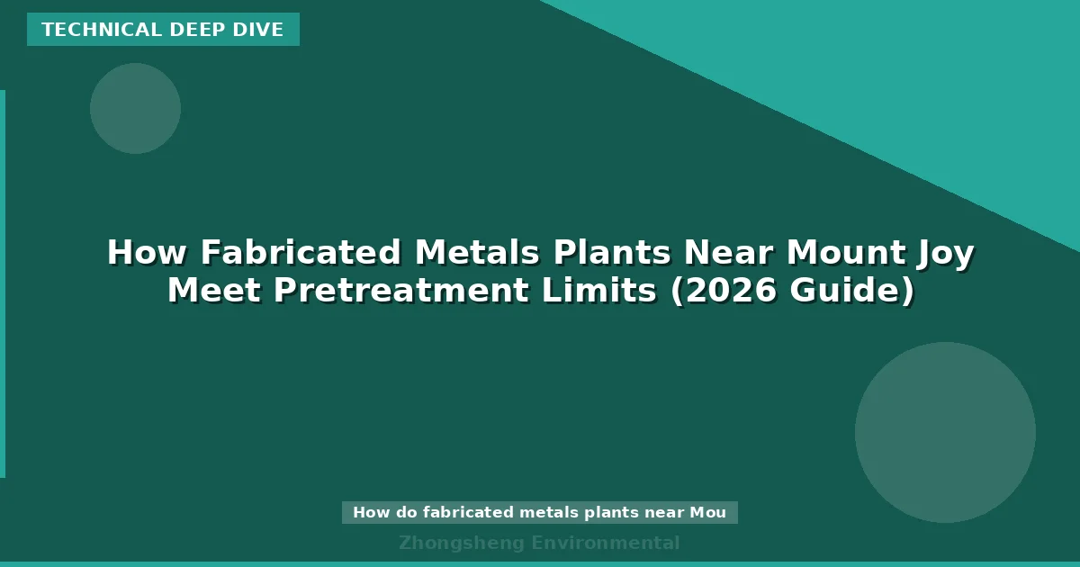 How Fabricated Metals Plants Near Mount Joy Meet Pretreatment Limits (2026 Guide)