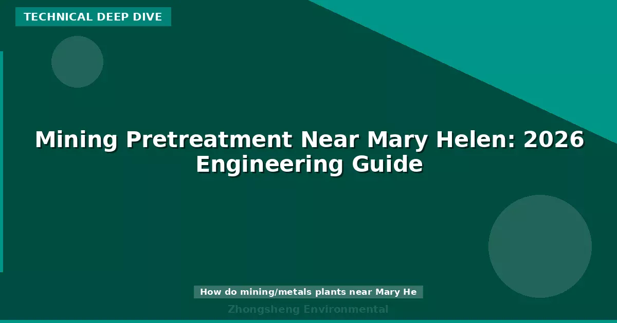 Mining Pretreatment Near Mary Helen: 2026 Engineering Guide