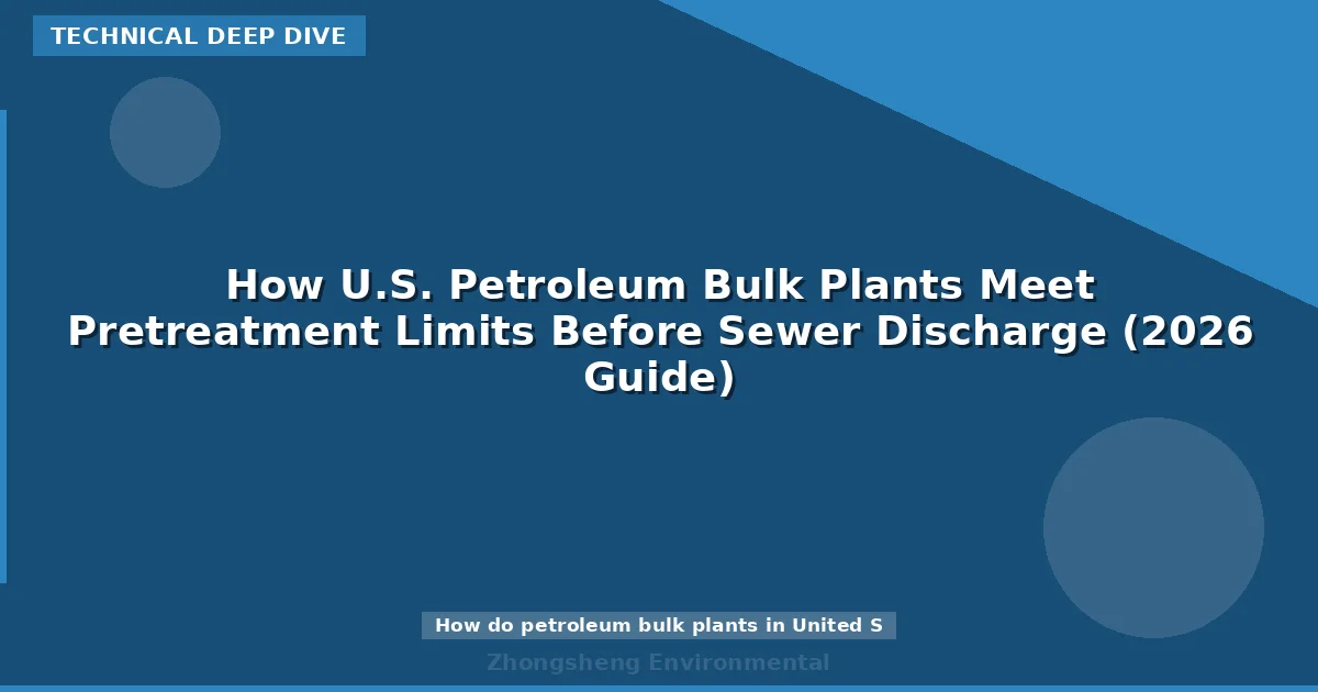 How U.S. Petroleum Bulk Plants Meet Pretreatment Limits Before Sewer Discharge (2026 Guide)