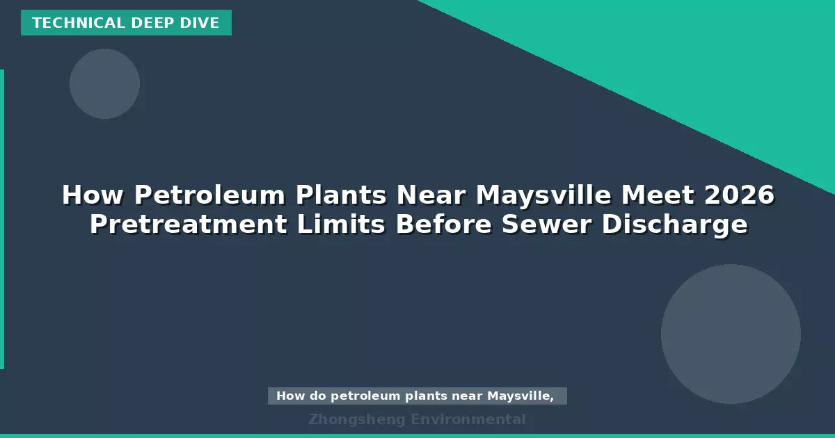 How Petroleum Plants Near Maysville Meet 2026 Pretreatment Limits Before Sewer Discharge