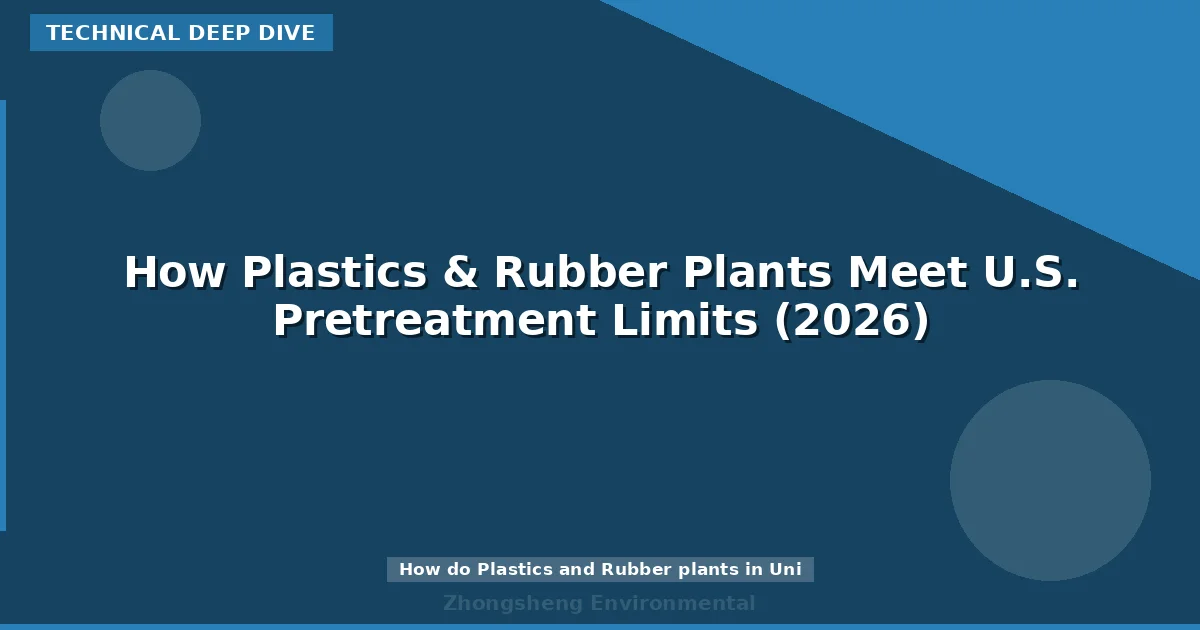 How Plastics & Rubber Plants Meet U.S. Pretreatment Limits (2026)