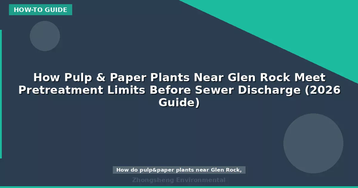 How Pulp & Paper Plants Near Glen Rock Meet Pretreatment Limits Before Sewer Discharge (2026 Guide)