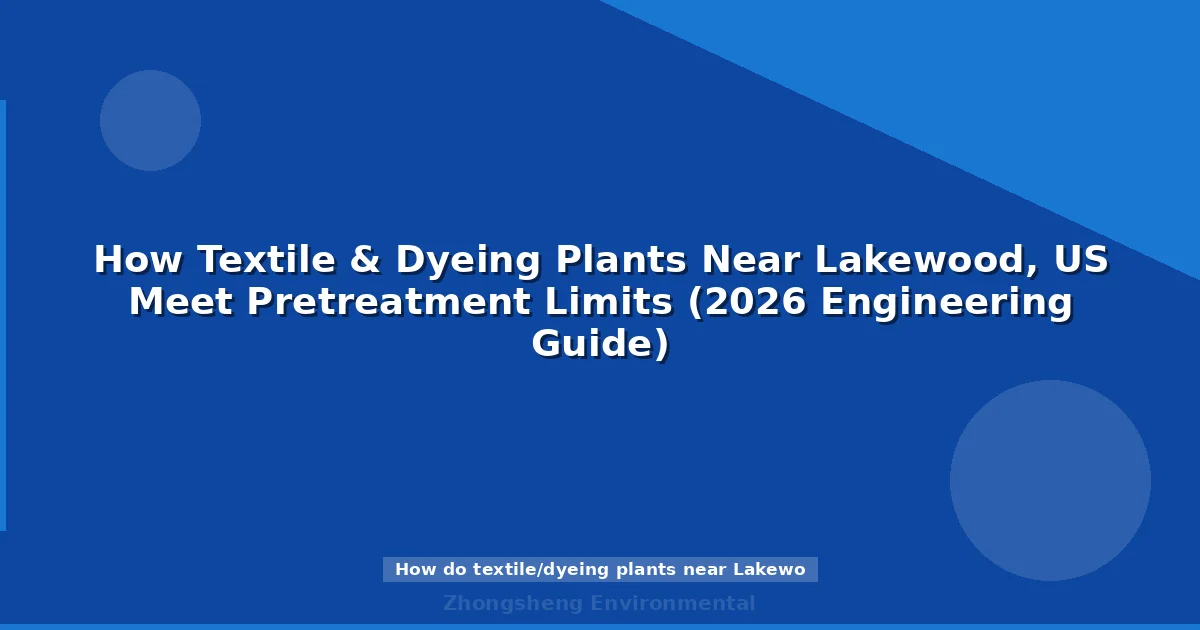 How Textile & Dyeing Plants Near Lakewood, US Meet Pretreatment Limits (2026 Engineering Guide)