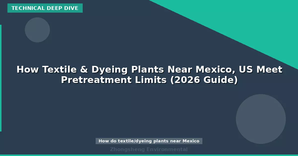 How Textile & Dyeing Plants Near Mexico, US Meet Pretreatment Limits (2026 Guide)