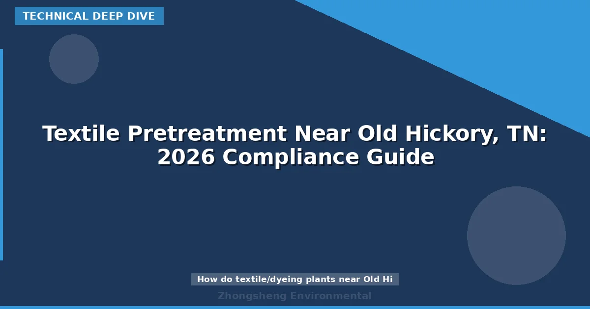 Textile Pretreatment Near Old Hickory, TN: 2026 Compliance Guide