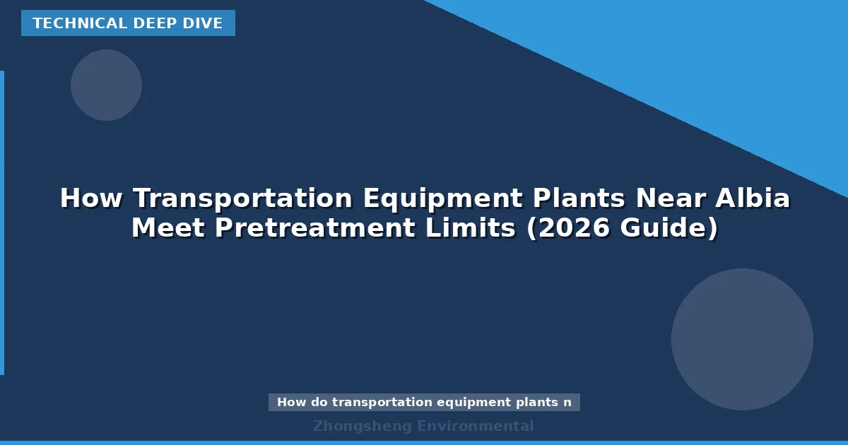 How Transportation Equipment Plants Near Albia Meet Pretreatment Limits (2026 Guide)