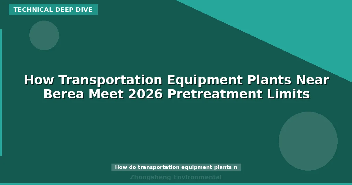 How Transportation Equipment Plants Near Berea Meet 2026 Pretreatment Limits