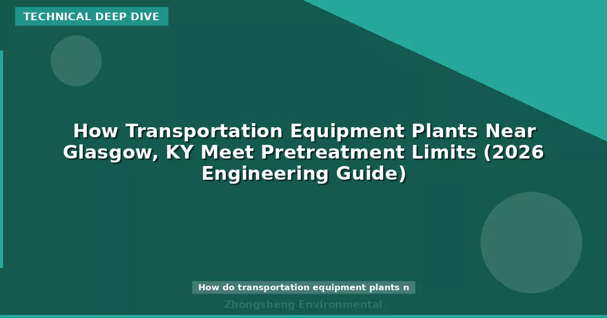 How Transportation Equipment Plants Near Glasgow, KY Meet Pretreatment Limits (2026 Engineering Guide)