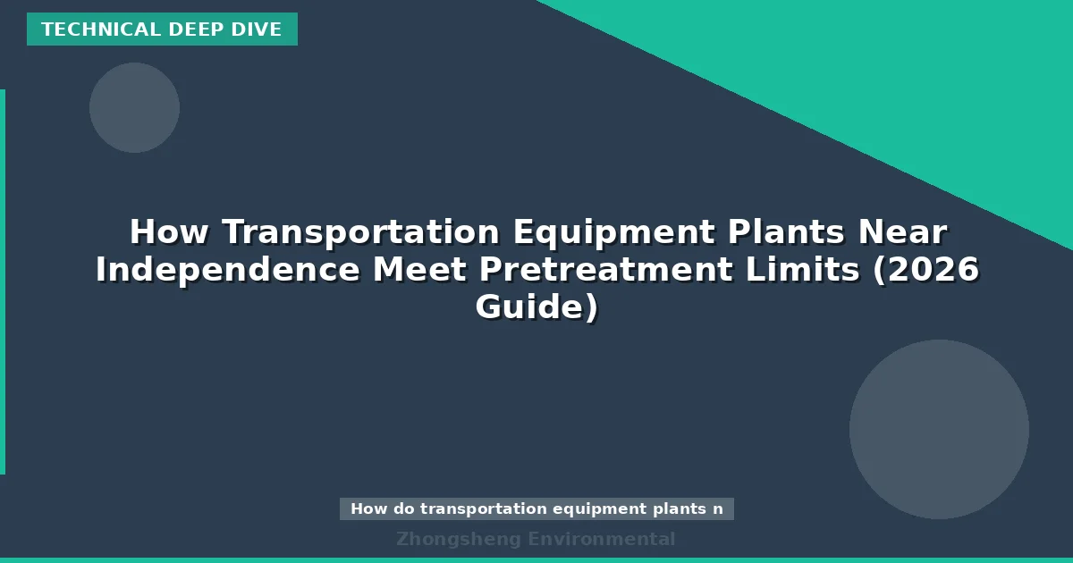 How Transportation Equipment Plants Near Independence Meet Pretreatment Limits (2026 Guide)