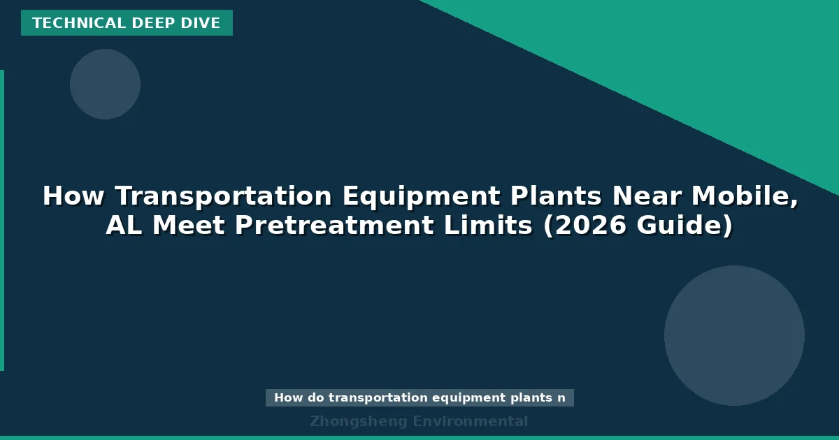 How Transportation Equipment Plants Near Mobile, AL Meet Pretreatment Limits (2026 Guide)