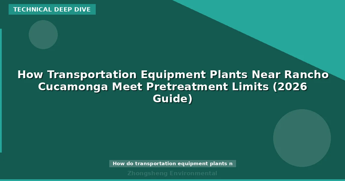 How Transportation Equipment Plants Near Rancho Cucamonga Meet Pretreatment Limits (2026 Guide)