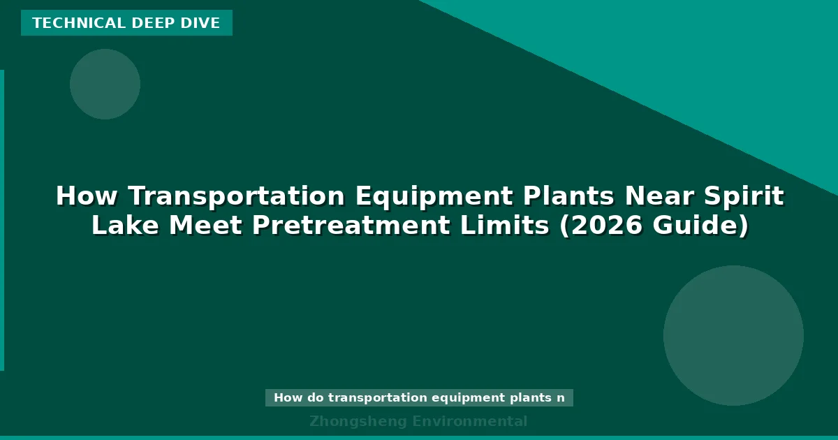 How Transportation Equipment Plants Near Spirit Lake Meet Pretreatment Limits (2026 Guide)