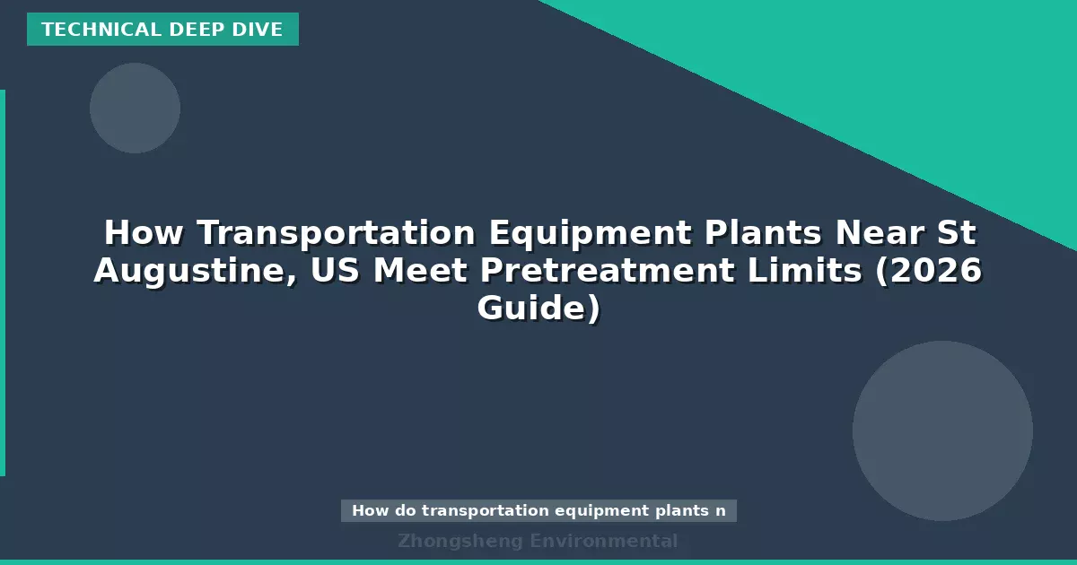 How Transportation Equipment Plants Near St Augustine, US Meet Pretreatment Limits (2026 Guide)