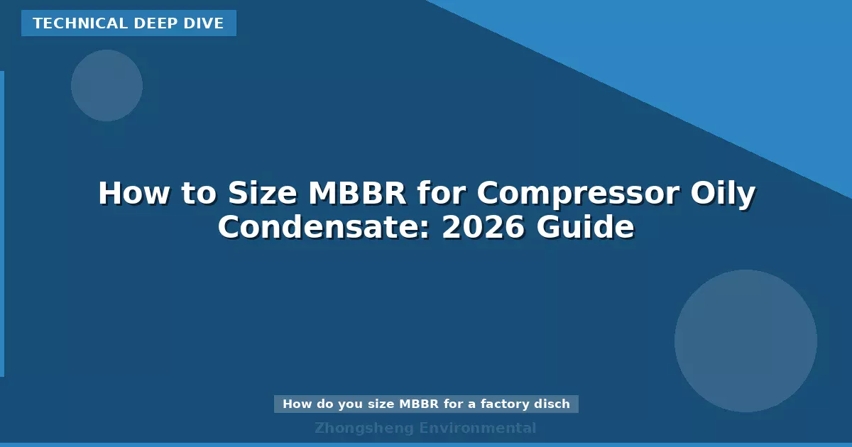 How to Size MBBR for Compressor Oily Condensate: 2026 Guide
