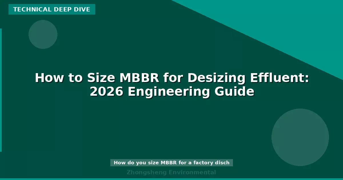 How to Size MBBR for Desizing Effluent: 2026 Engineering Guide