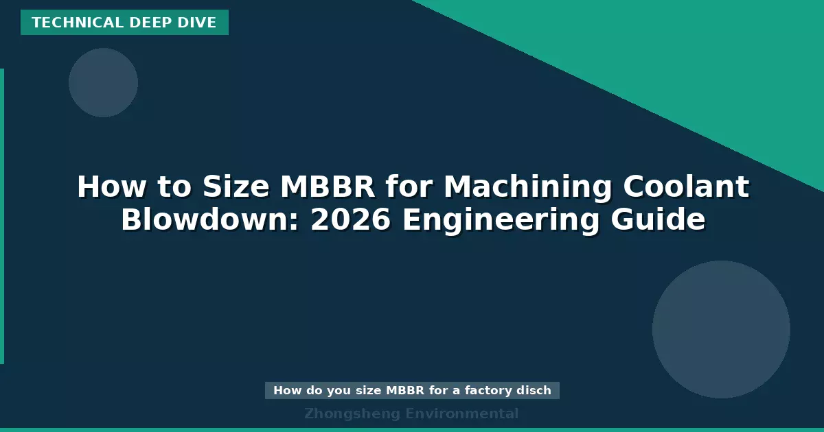 How to Size MBBR for Machining Coolant Blowdown: 2026 Engineering Guide