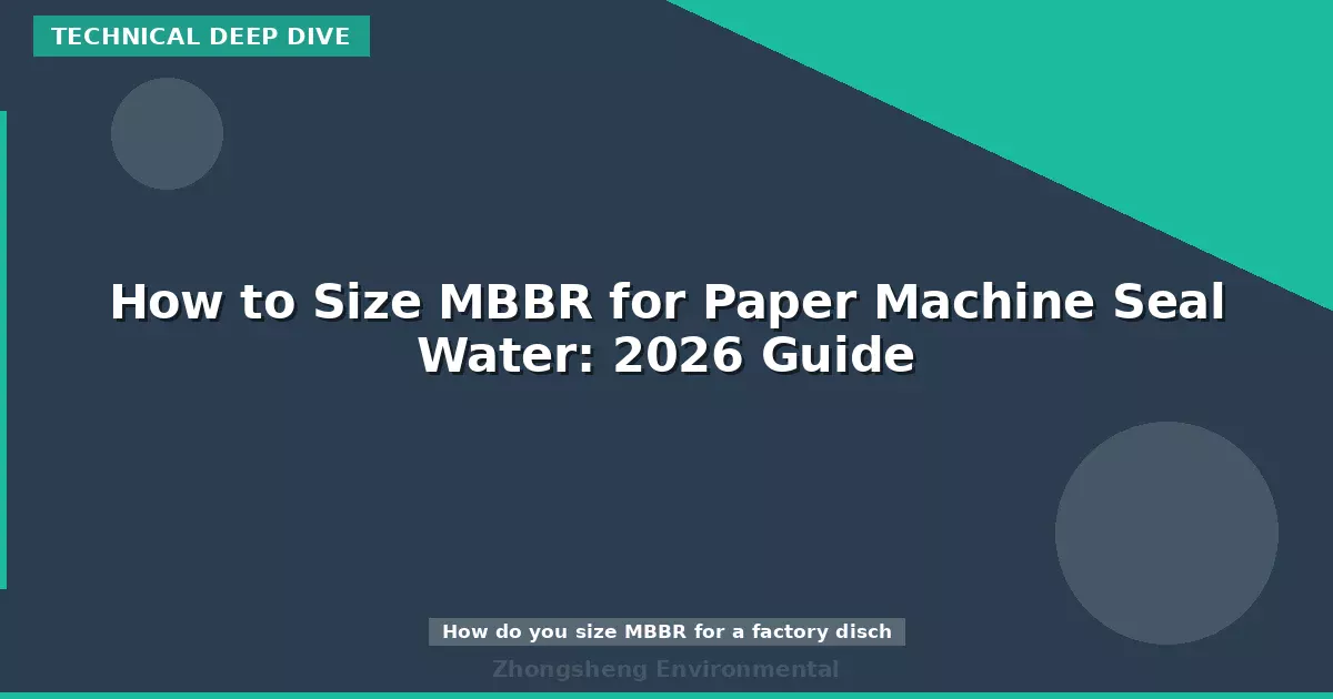 How to Size MBBR for Paper Machine Seal Water: 2026 Guide