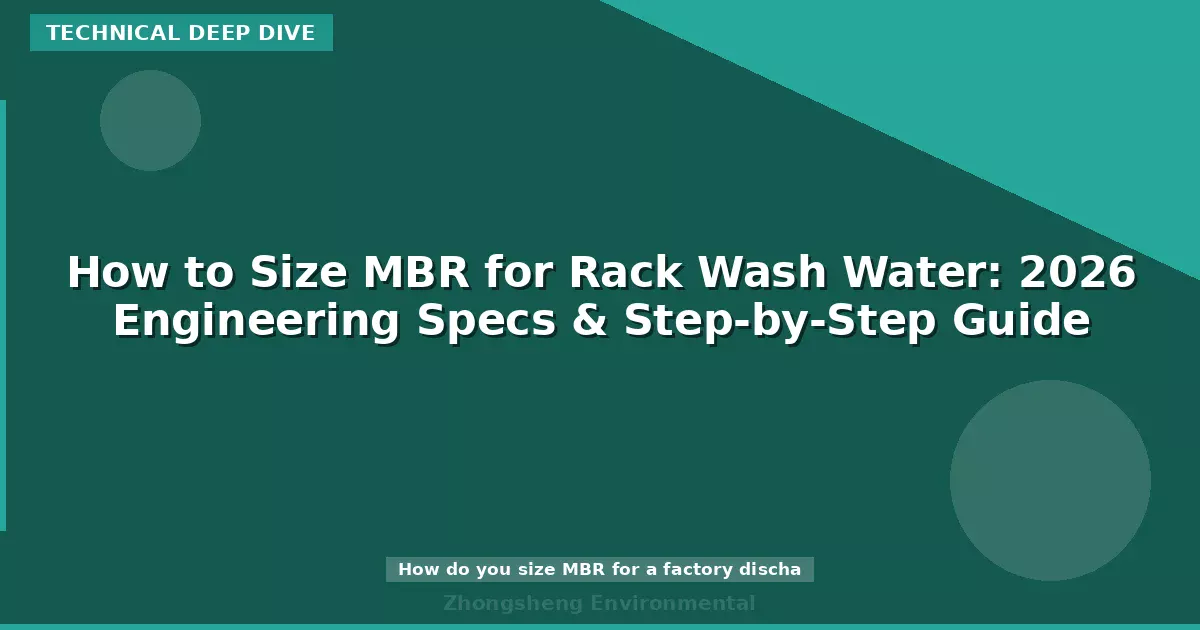 How to Size MBR for Rack Wash Water: 2026 Engineering Specs & Step-by-Step Guide