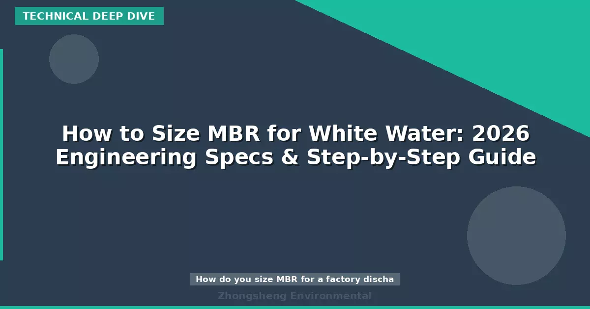 How to Size MBR for White Water: 2026 Engineering Specs & Step-by-Step Guide