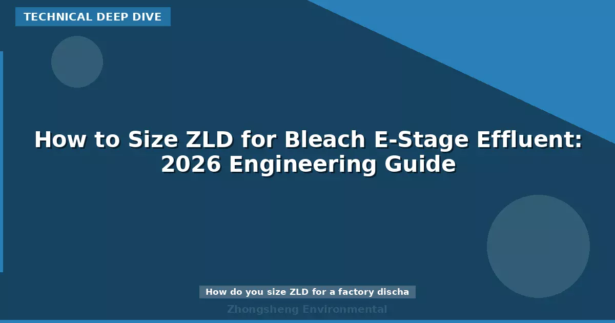 How to Size ZLD for Bleach E-Stage Effluent: 2026 Engineering Guide