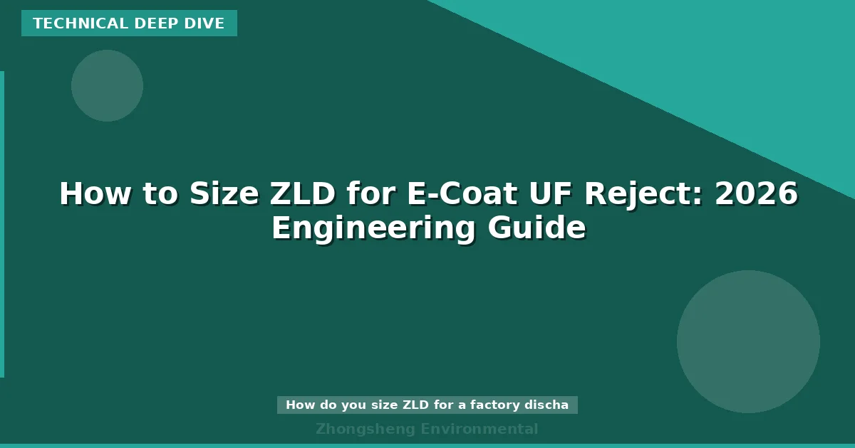 How to Size ZLD for E-Coat UF Reject: 2026 Engineering Guide
