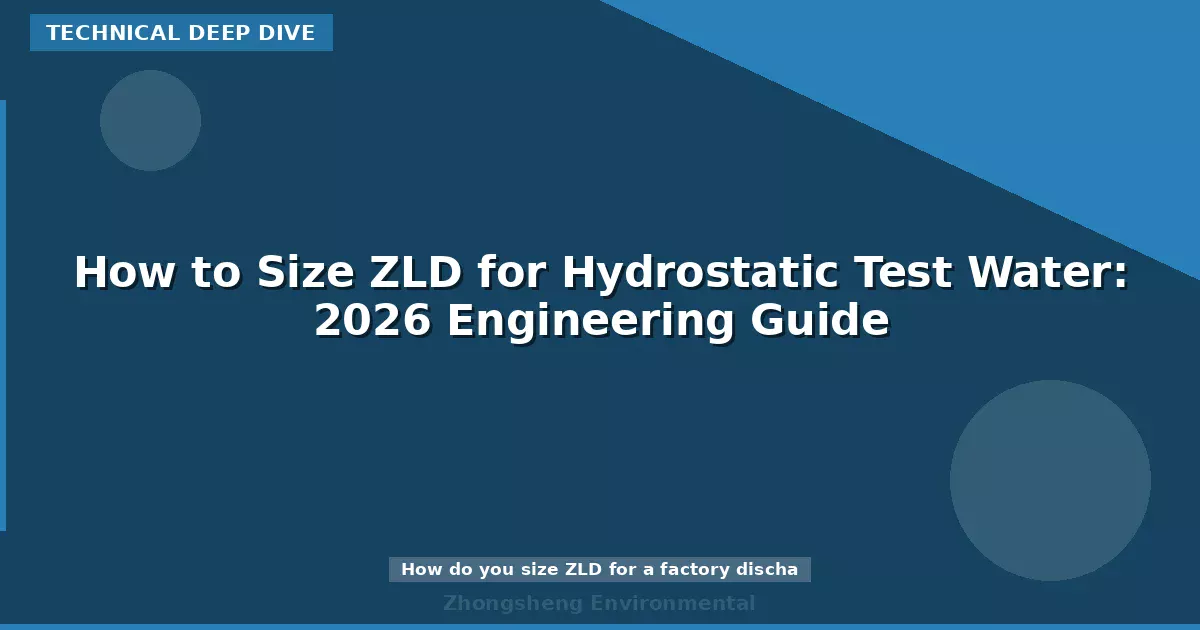 How to Size ZLD for Hydrostatic Test Water: 2026 Engineering Guide