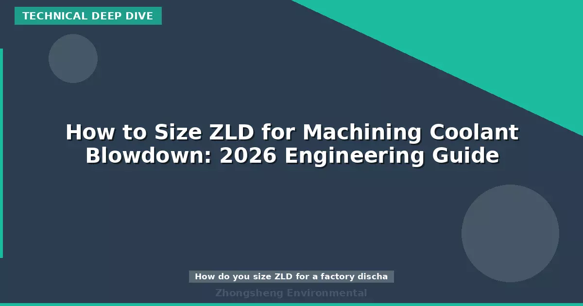 How to Size ZLD for Machining Coolant Blowdown: 2026 Engineering Guide