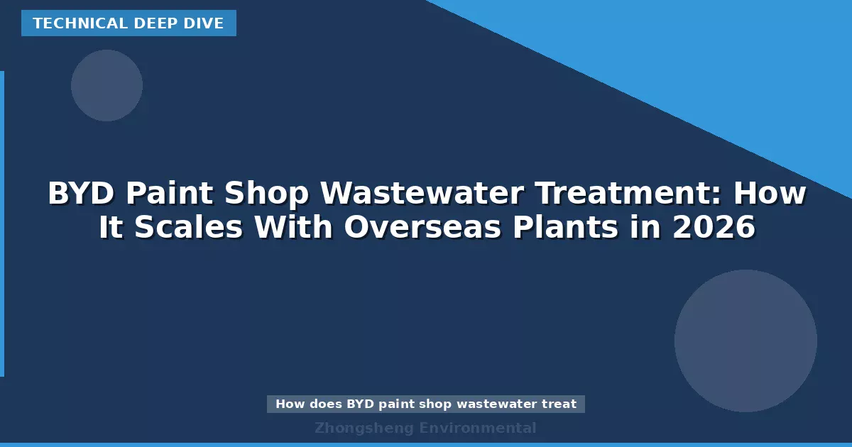 BYD Paint Shop Wastewater Treatment: How It Scales With Overseas Plants in 2026