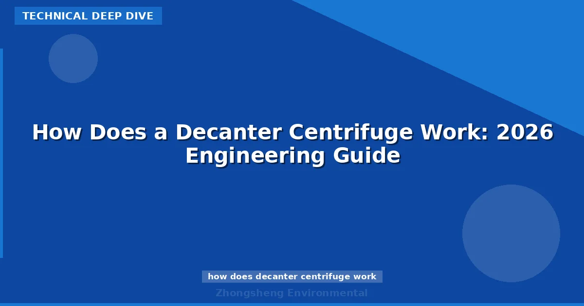 How Does a Decanter Centrifuge Work: 2026 Engineering Guide
