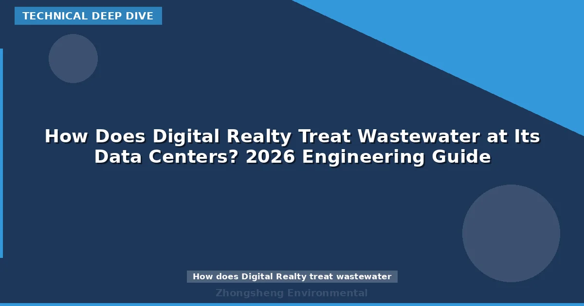 How Does Digital Realty Treat Wastewater at Its Data Centers? 2026 Engineering Guide