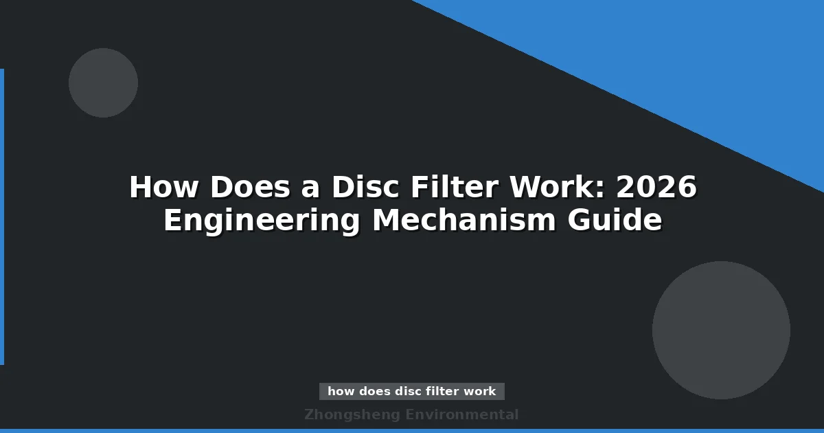 How Does a Disc Filter Work: 2026 Engineering Mechanism Guide