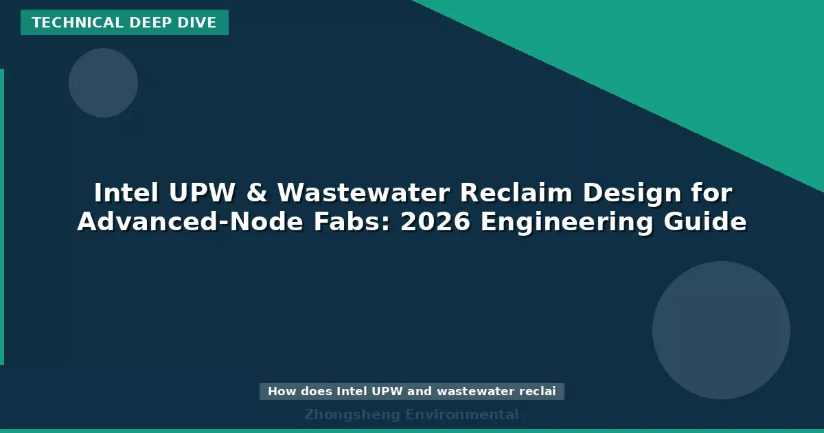 Intel UPW & Wastewater Reclaim Design for Advanced-Node Fabs: 2026 Engineering Guide