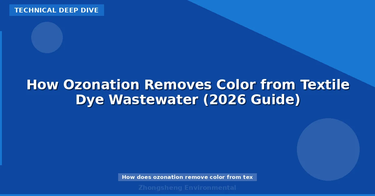 How Ozonation Removes Color from Textile Dye Wastewater (2026 Guide)