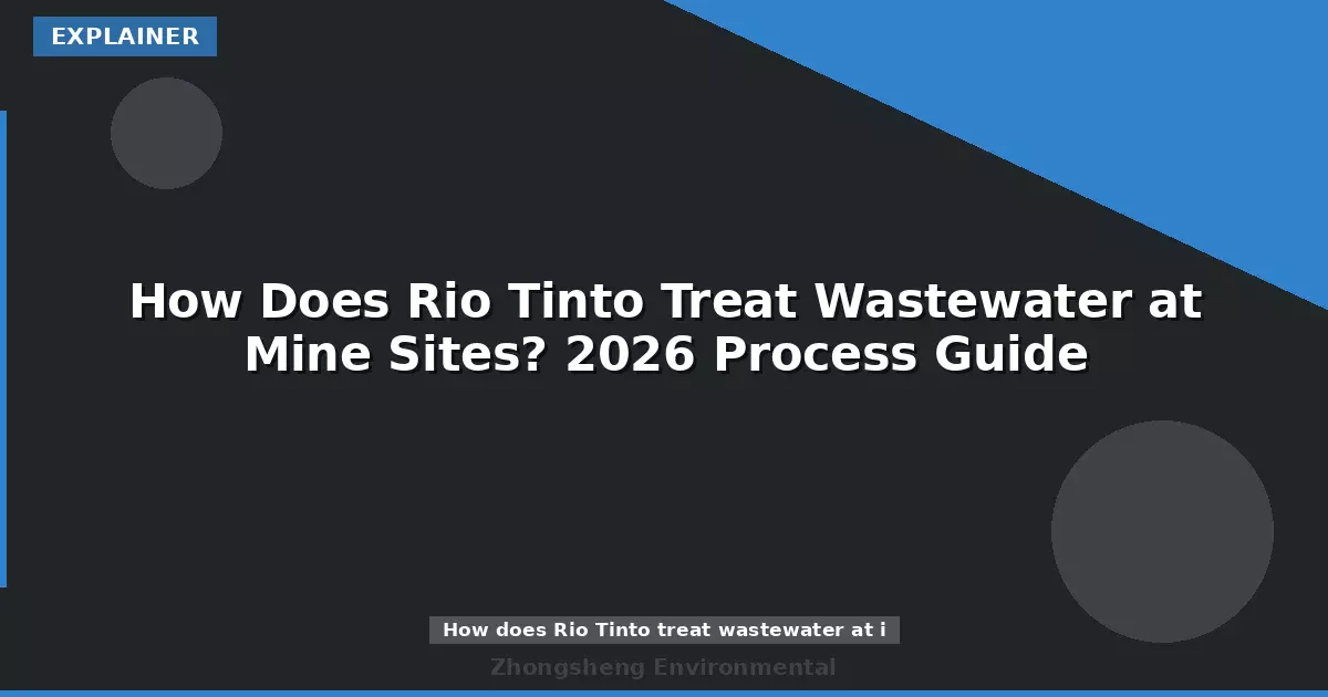 How Does Rio Tinto Treat Wastewater at Mine Sites? 2026 Process Guide