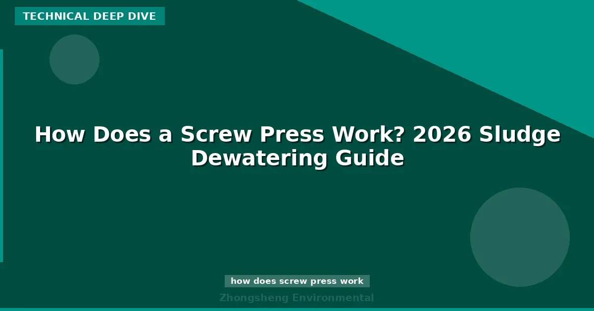 How Does a Screw Press Work? 2026 Sludge Dewatering Guide
