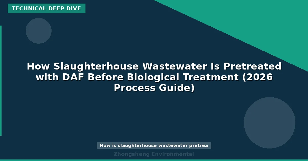How Slaughterhouse Wastewater Is Pretreated with DAF Before Biological Treatment (2026 Process Guide)