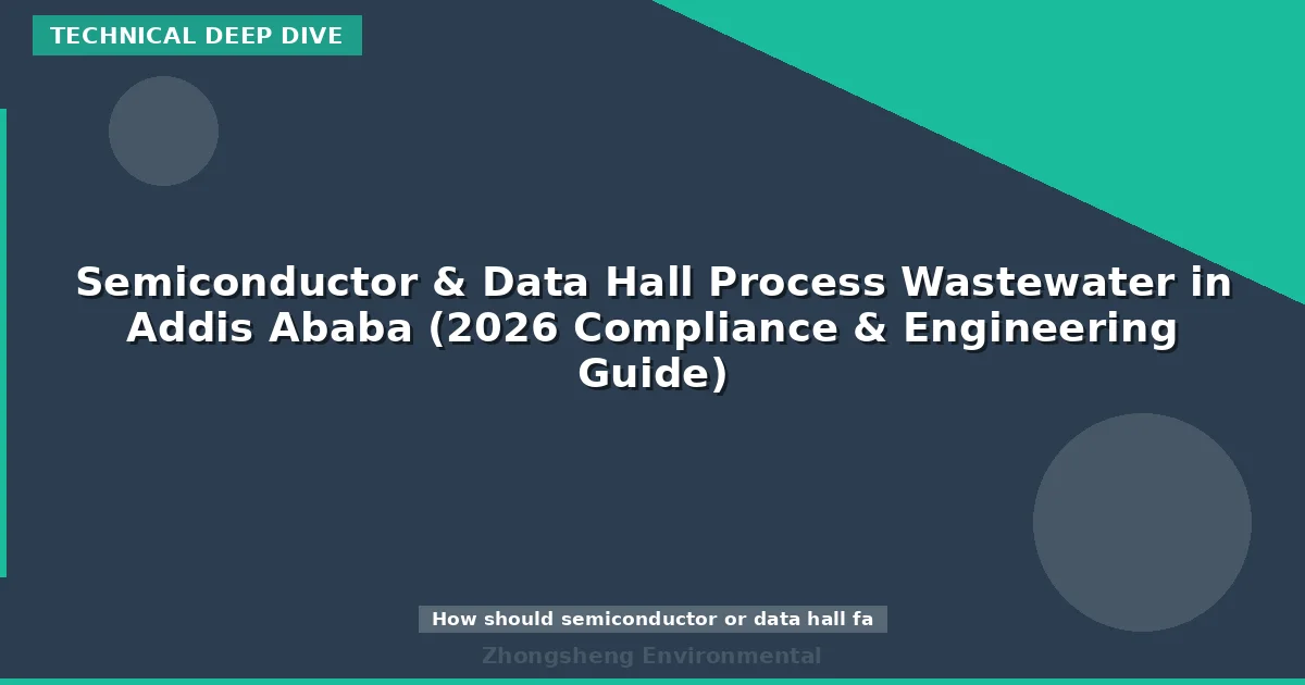 Semiconductor & Data Hall Process Wastewater in Addis Ababa (2026 Compliance & Engineering Guide)