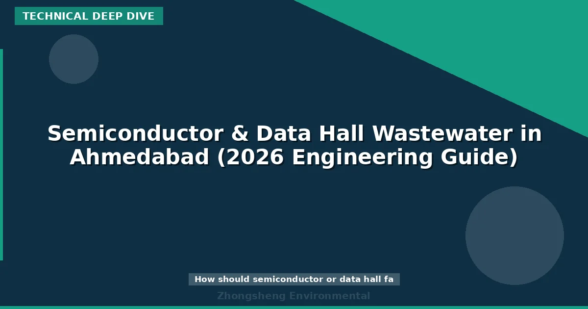 Semiconductor & Data Hall Wastewater in Ahmedabad (2026 Engineering Guide)