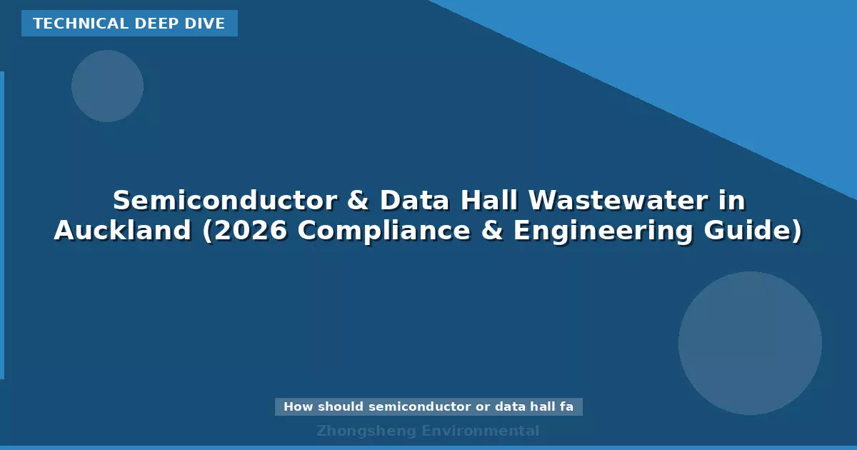 Semiconductor & Data Hall Wastewater in Auckland (2026 Compliance & Engineering Guide)