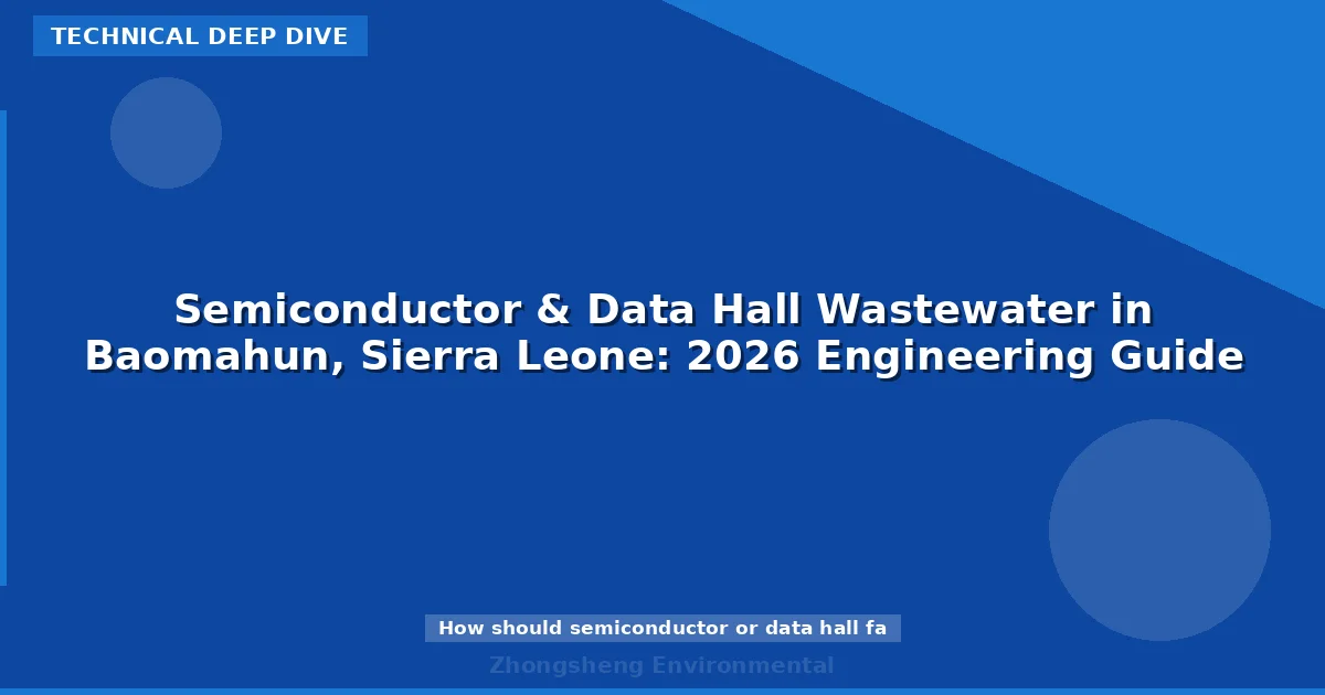 Semiconductor & Data Hall Wastewater in Baomahun, Sierra Leone: 2026 Engineering Guide