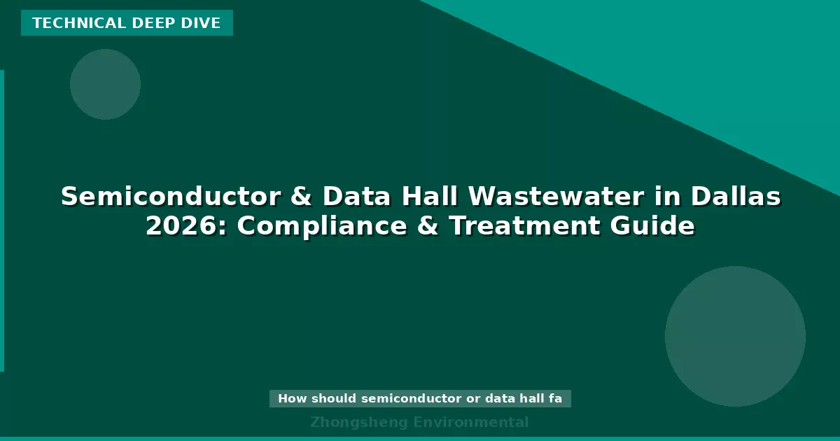 Semiconductor & Data Hall Wastewater in Dallas 2026: Compliance & Treatment Guide