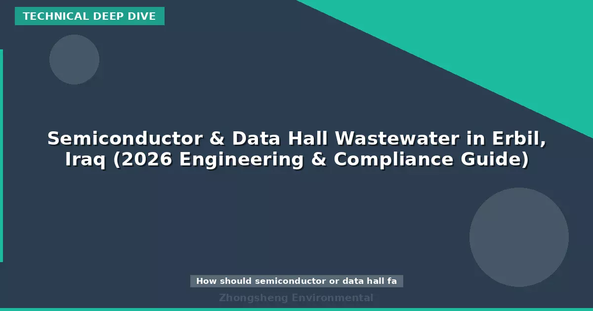 Semiconductor & Data Hall Wastewater in Erbil, Iraq (2026 Engineering & Compliance Guide)