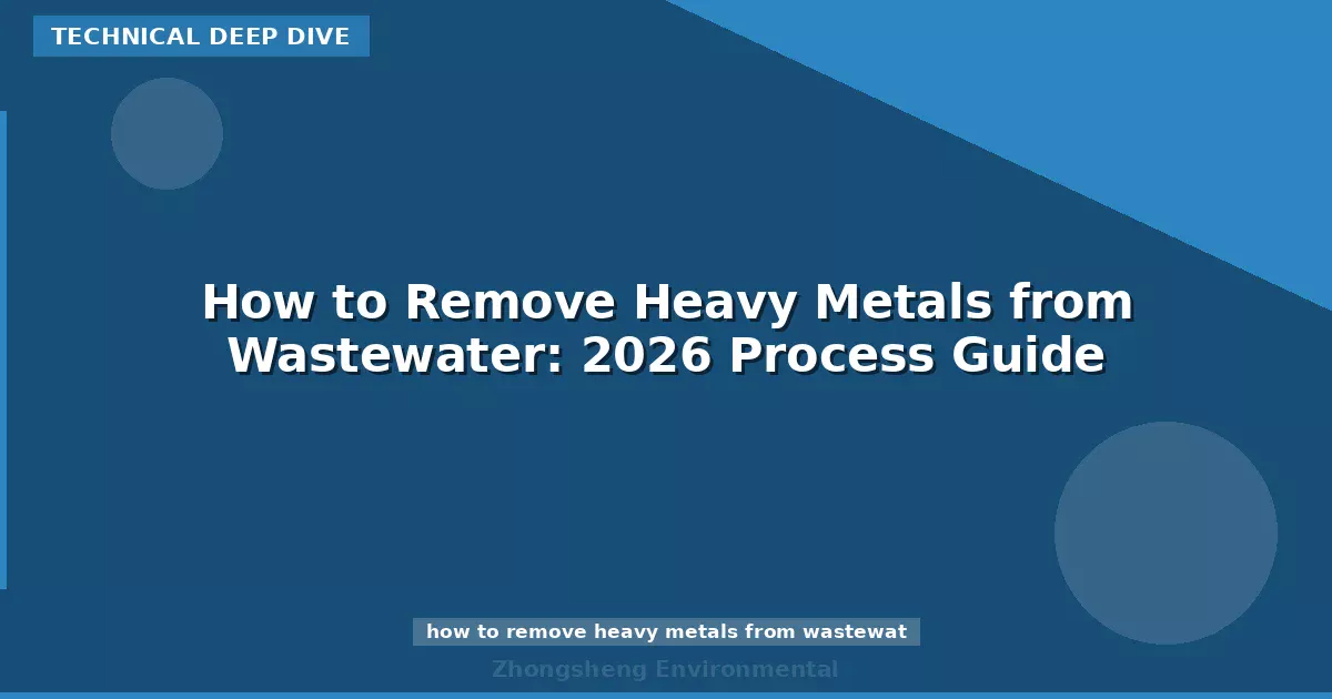 How to Remove Heavy Metals from Wastewater: 2026 Process Guide