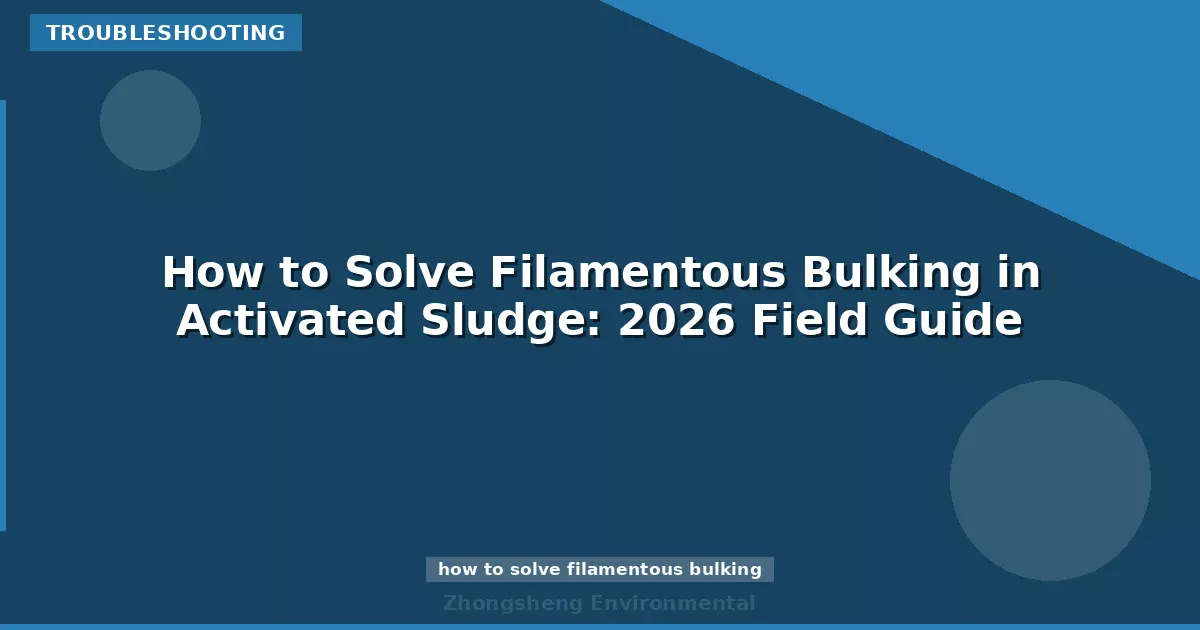 How to Solve Filamentous Bulking in Activated Sludge: 2026 Field Guide