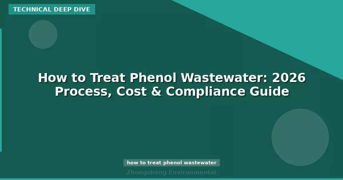 How to Treat Phenol Wastewater: 2026 Process, Cost & Compliance Guide