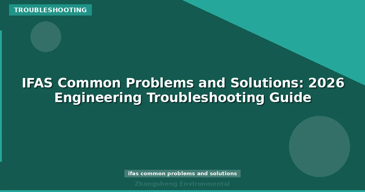 IFAS Common Problems and Solutions: 2026 Engineering Troubleshooting Guide