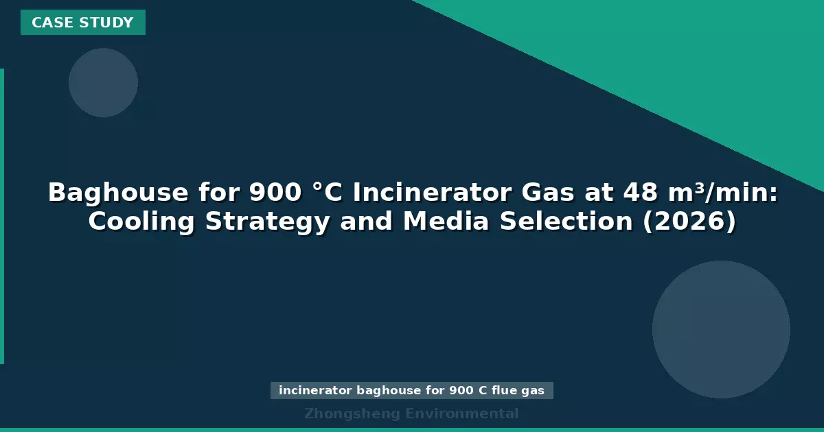 Baghouse for 900 °C Incinerator Gas at 48 m³/min: Cooling Strategy and Media Selection (2026)